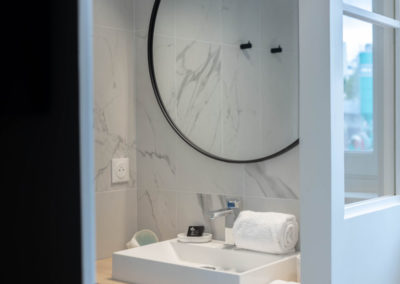 Salle de bain dans un appartement entièrement rénové à Croix Rousse