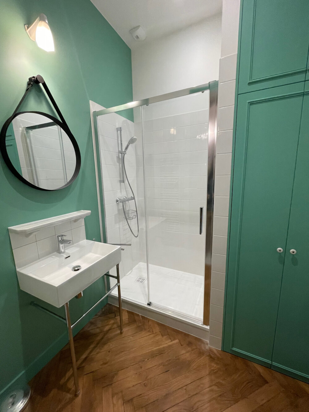 Salle de bain dans alcôve Création d'une salle de bain dans un appartement ancien à Lyon