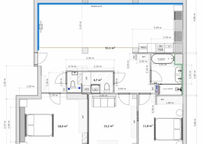 Plan execution d'un appartement à Sainte Foy Les Lyon